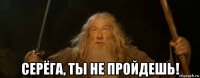  серёга, ты не пройдешь!