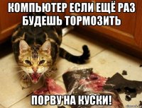 компьютер если ещё раз будешь тормозить порву на куски!