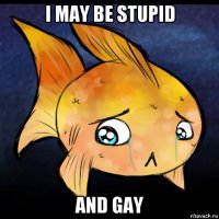 i may be stupid and gay