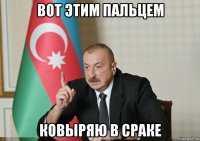 вот этим пальцем ковыряю в сраке