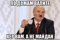 по домам валите хер вам, а не майдан