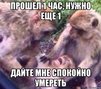 прошел 1 час, нужно еще 1 дайте мне спокойно умереть