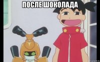 после шоколада 