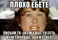 плохо ебёте письки то -10 см у вас. то есть их нет вообще. как и секса