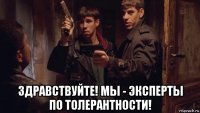  здравствуйте! мы - эксперты по толерантности!