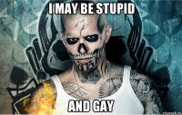 i may be stupid and gay