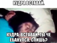 кудра вставай. кудра, вставай, ты че ебанулся, спишь?