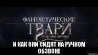  и как они сидят на ручном обзвоне