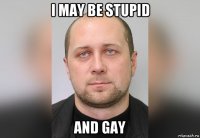 i may be stupid and gay