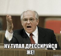  ну тупая,дрессируйся же!