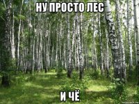 ну просто лес и чё