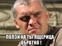  ползи ка ты ящерица - обратно !