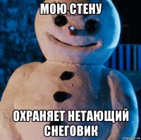 мою стену охраняет нетающий снеговик