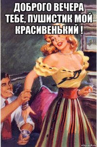 доброго вечера тебе, пушистик мой красивенький ! 