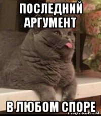 последний аргумент в любом споре