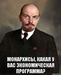  монархисы, какая у вас экономическая программа?