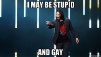 i may be stupid and gay