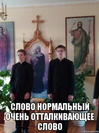  слово нормальный очень отталкивающее слово