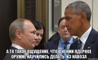  а то такое ощущение, что в кении ядерное оружие научились делать. из навоза