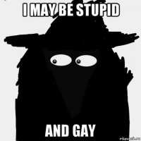 i may be stupid and gay