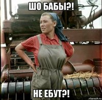 шо бабы?! не ебут?!