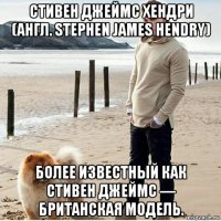 стивен джеймс хендри (англ. stephen james hendry) более известный как стивен джеймс — британская модель.