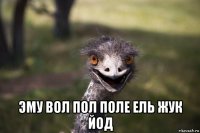  эму вол пол поле ель жук йод