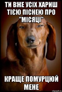 ти вже усіх хариш тією піснею про "місяці" краще помурцюй мене