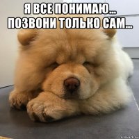 я все понимаю... позвони только сам... 