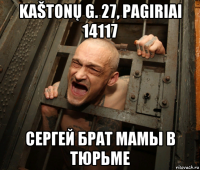 kaštonų g. 27, pagiriai 14117 сергей брат мамы в тюрьме