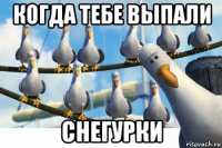 когда тебе выпали снегурки