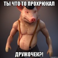 ты что то прохрюкал дружочек?!