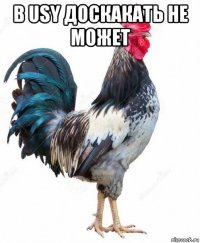 в usy доскакать не может 