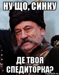 ну що, синку де твоя спедиторка?