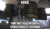 коко, там уже пошли пары криогенного топлива