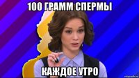 100 грамм спермы каждое утро