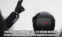  говорит владимир всем - его пёсик мало ел, очень сильно он болел, антидепрессанты ел