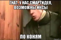 гнат, у нас смартидея, возможны иксы по коням