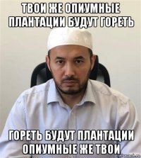 твои же опиумные плантации будут гореть гореть будут плантации опиумные же твои