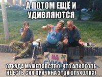 а потом ещё и удивляются откуда мужеловство..что алкоголь не есть сия причина этой опухоли?!