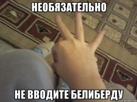 необязательно не вводите белиберду