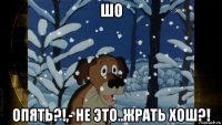 шо опять?!,- не это..жрать хош?!