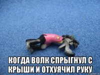  когда волк спрыгнул с крыши и отхуячил руку