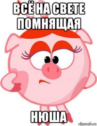 всё на свете помнящая нюша