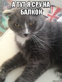 а тут я сру на балкон 