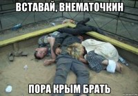 вставай, внематочкин пора крым брать
