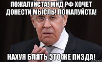 пожалуйста! мид рф хочет донести мысль! пожалуйста! нахуя блять это же пизда!