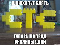 шлюхи тут блять тупорыло урод окоянные дни