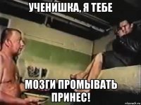 ученишка, я тебе мозги промывать принес!