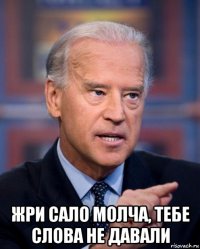  жри сало молча, тебе слова не давали